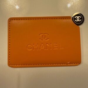 CHANEL Silver and Blue Card Holder